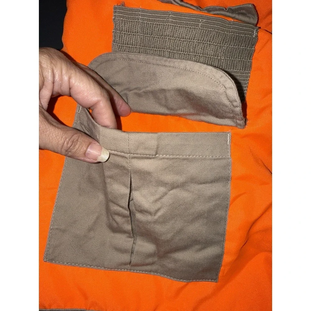 Men's Northwest Territory Hunting Vest Utility Blaze Orange Tan Pockets Sz L